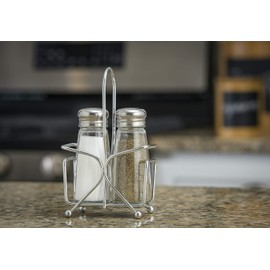 Salt and Pepper Shaker Set with Rack