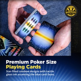 (Dusk) - Elephant Playing Cards Prism Playing Cards - Incredible UV Gloss Deck of Cards, Bright Rainbow Colours and Quality Second to None. Standard Poker Card Size and Indices