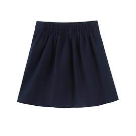 Noomelfish Girls Button Pleated Scooter Skirt School Uniform Skort, Navy Blue, Size 5-6 Years