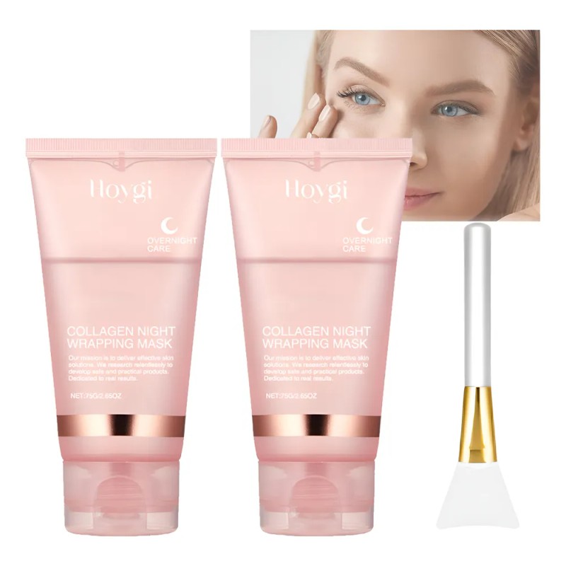 Mascarilla De Colágeno Nocturna Máscara Exfolian Envolver X2