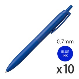 Uni Jetstream Single Ballpoint Pen, Equipped with 0.7mm Lite Touch Ink (Blue), Blue Body, SXNLS07.33, Set of 10