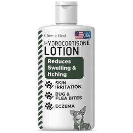 Chew + Heal Labs Loción de Hidrocortisona para Perros - Crema Antipicazón de 4 oz para Piel Irritada, Picaduras de Pulgas, Picazón y Más - Hecho en EE