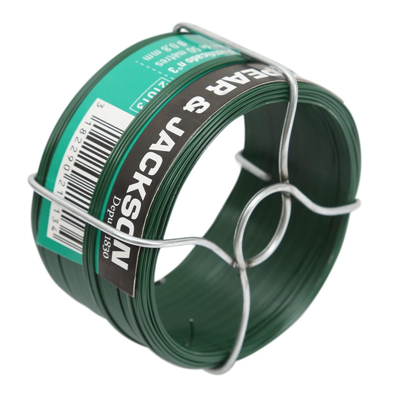 Spear & Jackson 50m Green Plastic Coated Iron Wire No.3