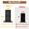 VIVTOB Book Ends, Black Walnut Wooden Bookends for Shelves -