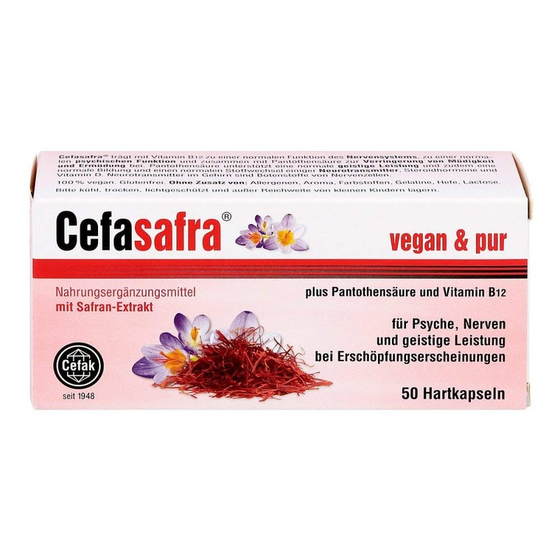 Cefasafra Capsules for Psyche, Nerves and Mental Performance, Pack of