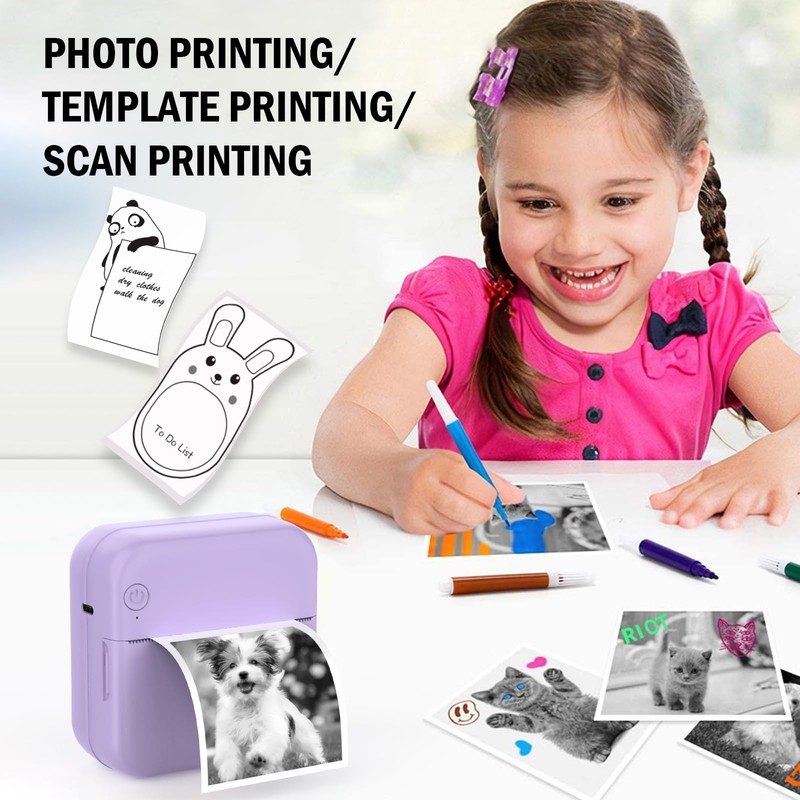 HUIJUTCHEN Mini Photo Printer - Portable Pocket Sticker Printers for