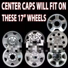 PPCovers Fit For F250 F350 SD 4x4 Chrome Wheel Center Hub Caps 8 Lug Rim REAR