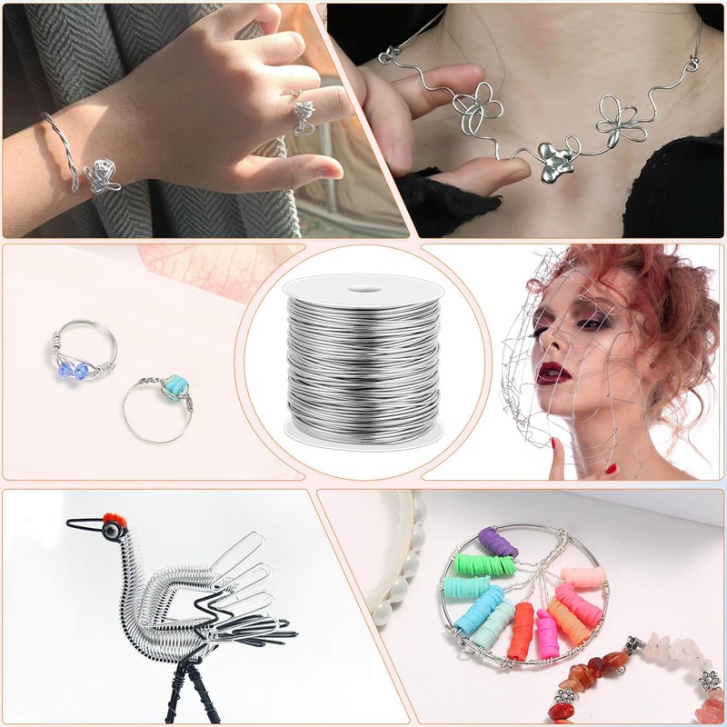 cridoz 18 Gauge Stainless Steel Wire for Jewelry Making, 1mm