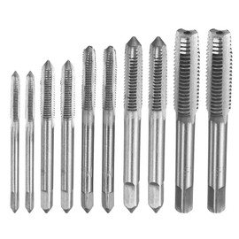 uxcell 2 Set (10pcs) Hand Threading Taps M3 M4 M5 M6 M8 H2 Metric Thread Tapping Tool Kit, High Speed Steel (HSS) Screw Taps