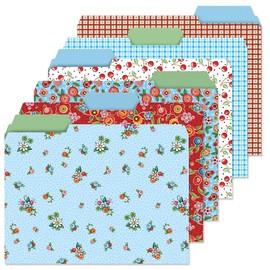 Current Mary Engelbreit File Folders Value Pack - Bulk Set of 24, 6 Pretty Decorative Designs, 1/3 Cut Tabs, Heavy-Duty Paper Stock, Office Supplies for Home & Work, 9-½” x 11-¾” Letter Size