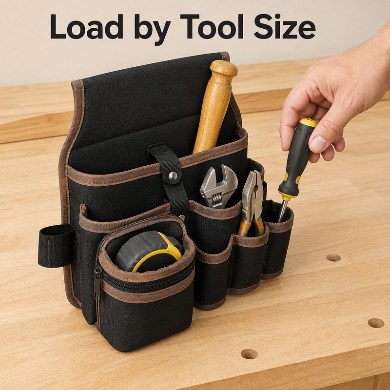Multifunctional Tool Storage Belt Pouch – Hands-Free Organizer for Electricians,