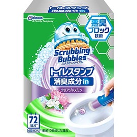 Scrubbing Bubble Toilet Stamp Deodorizing Ingredient IN Clear Jasmine Main Unit x 2 Piece Set