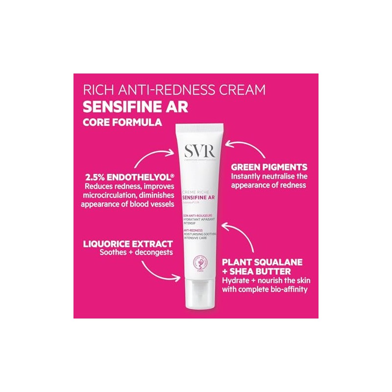 SVR Sensifine AR Creme Riche para Piel con Rojés, 40