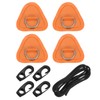 PATIKIL D-Ring Patch, 4 Pcs 3.5" Triangle PVC Patch Pad