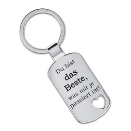 Lieblingsmensch Keyring Model: Du bist das Beste, was mir je passier!, Cut out heart, Classic