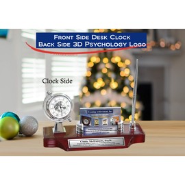 AllGiftFrames Psychology Gift School Graduation Graduate nameplate Plaque Desk Clock Pen engrave Psychiatry PsyD PhD Therapist Psychologist Student Coworker