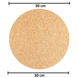 Cleverbrand Topfuntersetzer aus Kork, hitzebeständig, Ø 30 cm, 10 mm stark, Naturkork Untersetzer für Töpfe und Pfannen – Made in Portugal