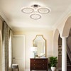 diisunbihuo Dimmable LED Crystal Ceiling Light 13x3.5 Inches 3 Rings