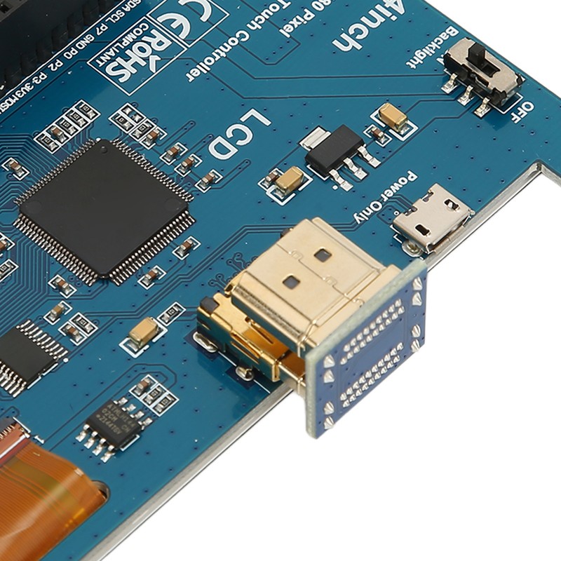 4in HD Multimedia Interface LCD IPS Display 800x480 Resolution Resistive