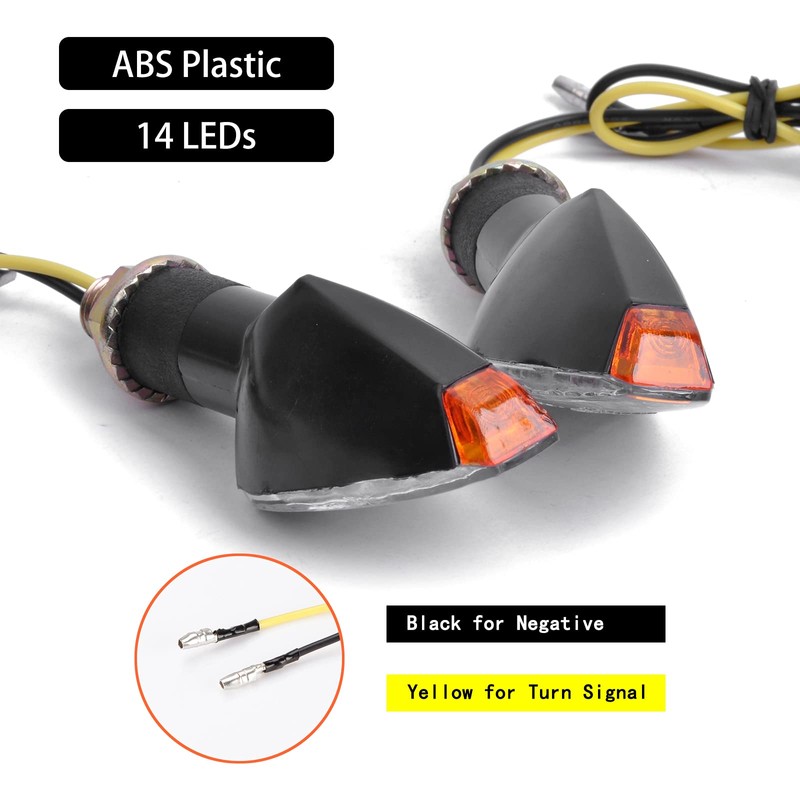 JMTBNO 4 x Motorcycle Indicator E Approved 14 LED Running