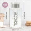 Beauticom 9 Oz Gray Push Down Alcohol Labeled Dispenser