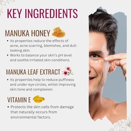 Manuka Lane Crema De Ojos De Ácido Hialurónico Con Extractos De Plantas, Miel De Manuka, Extracto Brillante De Ojos Y Vitamina E | Fórmula A Base De P