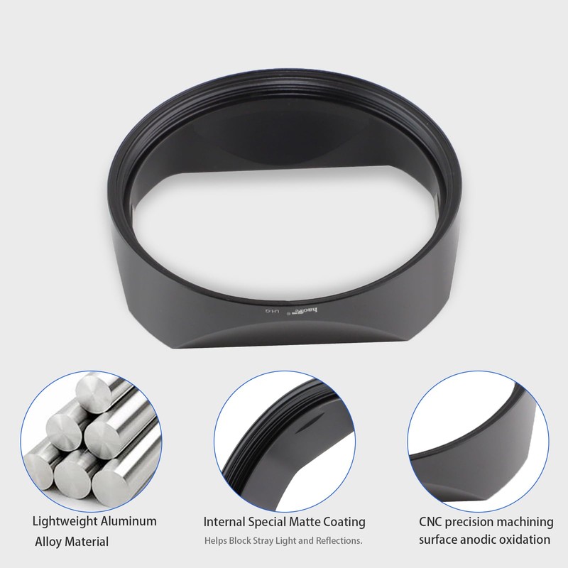 Haoge Metal Square Lens Hood for Leica Q3 Q3-43 Camera