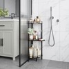 ELYKEN Corner Shower Caddy Standing, 3 Tier Rustproof Metal Shower