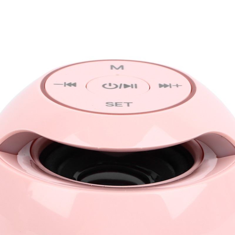 Bluetooth Clock Speaker Round Small Support Memory Card Wireless Alarm