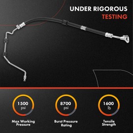A-Premium Power Steering Pressure Hose Line Assembly Compatible with Honda Odyssey 2005 2006 2007, 3.5L, with O-ring, Pump To Rack