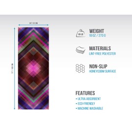 Hot Yoga Towel,Non-Slip Yoga Mat Cover,Eco-Friendly,Exclusive Pockets Cover Each Corner of The mat,Microfiber Yoga Towel,Ideal for Bikram, Hot Yoga, Pilates,or Sweaty Practice (Cosmic)