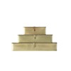 Creative Co-Op Decorative Metal Boxes with Brass Finish (Set of