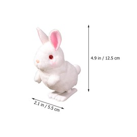 Alipis Rabbit Wind-Up Toy, Plush Movement Rabbit Toy, Animal Running Wind-up Rabbit, Jumping Revolving Running Movement Toy for Children, Party Gifts, Classroom Prizes