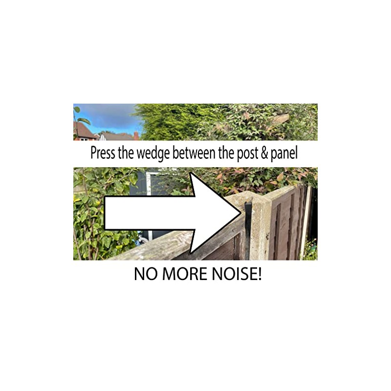 Fence Panel Wedges Grips Stops Banging Rattling Noise Stoppers Pack