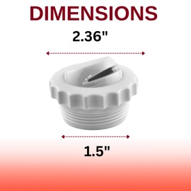 Swimables 1.5 Inch MIP Threaded Directional Fitting Hydrostream Pool Jet Nozzles | Compatible With Hayward Pool Return Jet SP1419A & Pool Jet Eyeball Replacement | Slotted Eyeball Fitting