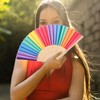 Colorful Folding Folding Fans Portable Rainbow Fan Beautiful Folding Fans