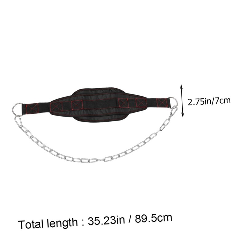 WHAMVOX Weightlifting Belt with Chain Oxford Design Back Support for