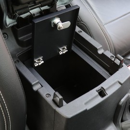 sukemichi Center Console Gun Storage Gun Safe Console Vault Locking Storage Box for 2018-2023 Jeep Wrangler JL 4XE Gladiator JT Accessories, Armrest Storage Box with 3 Digit Password Lock