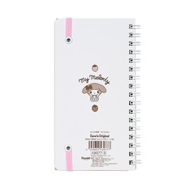 Sanrio 430773 My Melody Slim Ring Notebook with Elastic Band