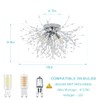 HMVPL Chrome Crystal 4-Light Mini Firework Ceiling Light Fixture, Modern