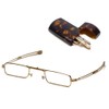 Mini Folding Glasses with Tortoise Shell casem, 2.50 Strength, by
