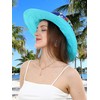 Womens Wide Brim Sun Hat Reversible Print UV Protection Oversized
