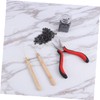 FOMIYES 1set Hair Extension Plier Kit Pulling Needle Professional Tool