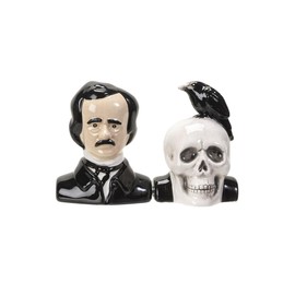 Pacific Trading Edgar Allen Poe Salt and Pepper Shaker Set 3 Inch Multicolor