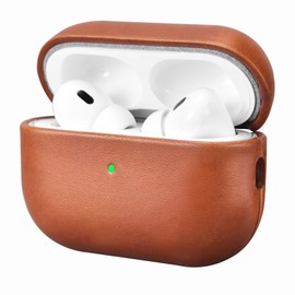 AirPods Pro 2 Case, Genuine Leather (released September 2022 only), Drop Prevention, Shockproof, Protective Case, AirPods Pro2, Leather Case, Cover, Separate Type, Full Protection, Air Pods Pro 2