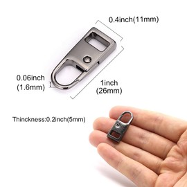 Zipper Pull Tab Replacement Metal Zipper Handle Mend Fixer for Suitcases Luggage Jacket Backpacks Coat Boots (GunBlack and Golden 4pcs)