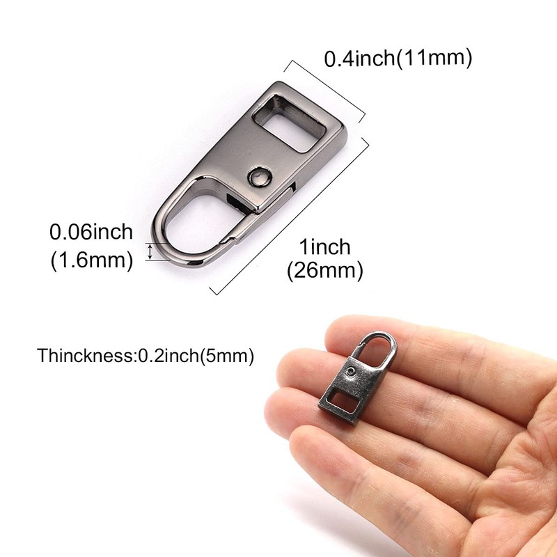 Zipper Pull Tab Replacement Metal Zipper Handle Mend Fixer for