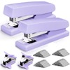 2 Pack Purple Office Staplers, 25-Sheet Capacity with 4000 Staples