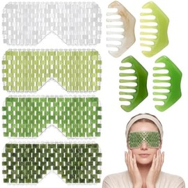 Gua Sha Facial Tool, Compact Lightweight Accessory for Travel and Daily Use - Coume 8 Eye Mask Hair