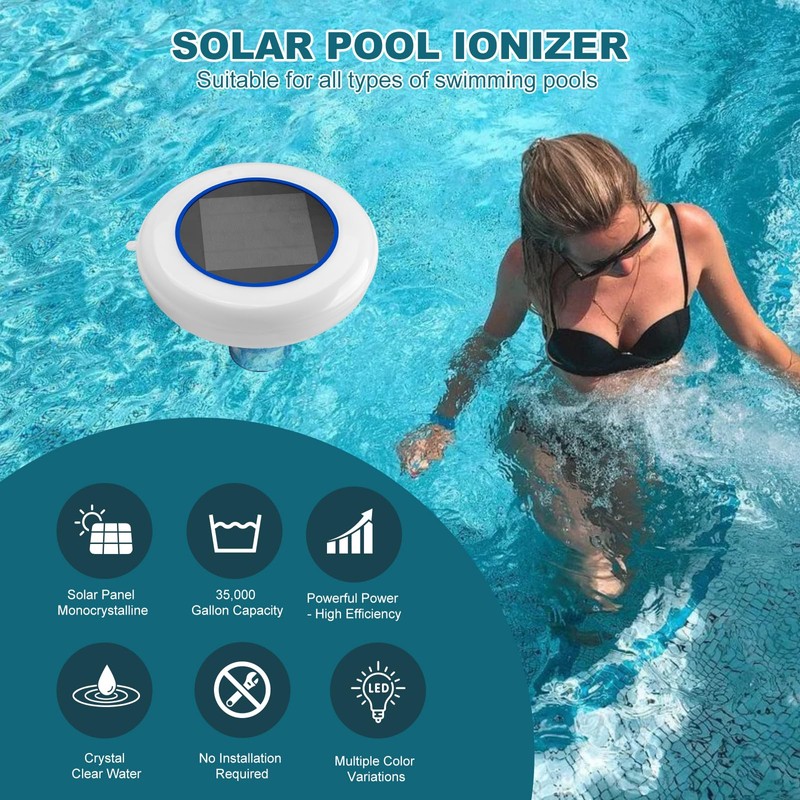 Solar Pool Ionizer for Above Ground Pool Up to 35,000